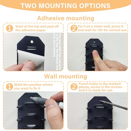 2 Pack Hat Organizer for Baseball Caps, Wall Hat Rack, Hold Up to 16 Hats E187
