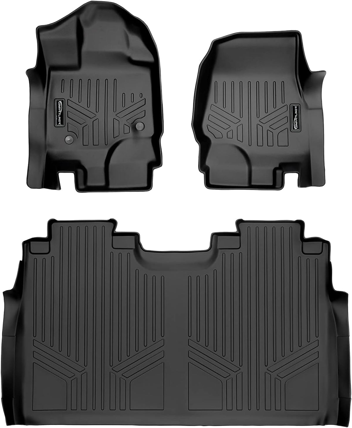 Custom Fit Floor Mats 2 Row Liner Set Black B872