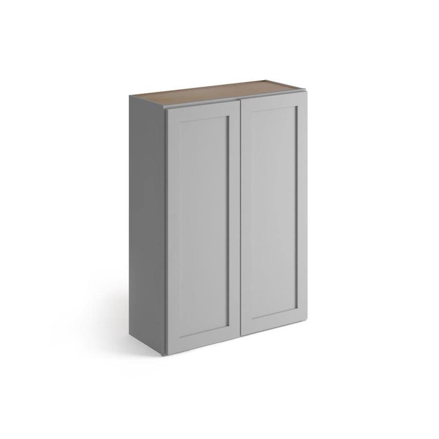 30-in W x 42-in H x 12-in D Gray Birch Door Wall Cabinet Q92518