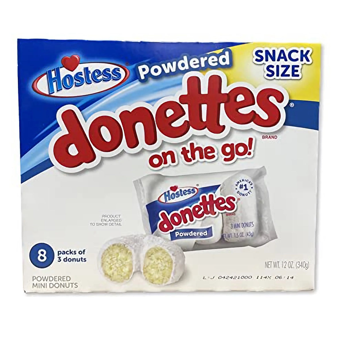 12 Oz Box of 8 Powdered Donuts, Pack of 4 (96 Total Donuts) G1979