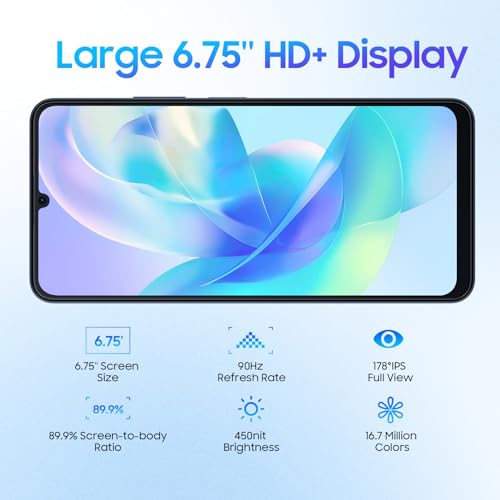 16GB+128GB+SD 2TB 50MP Camera 6000mAh Battery 6.75" HD+ 90Hz 4G Dual SIM Smartphone I957664