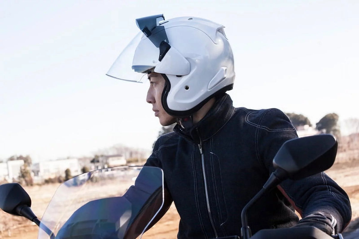 Diamond White Open Face Motorcycle Helmet S433232