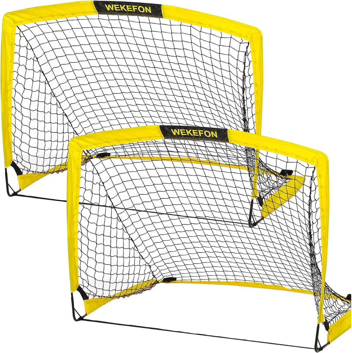 Set of 2 Portable Pop Up Soccer Goals with Carrying Bag I5601