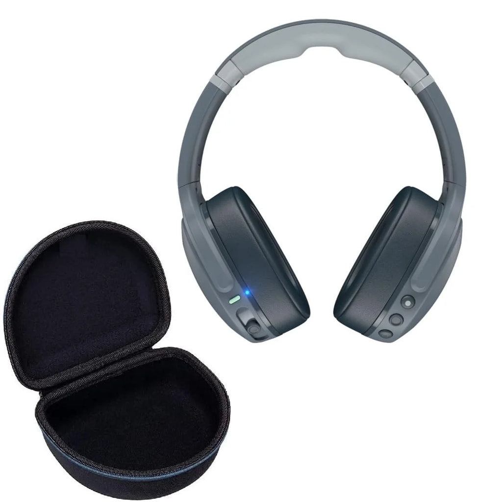 Gray Over Ear Headphone Bundle with Carrying Case X898652