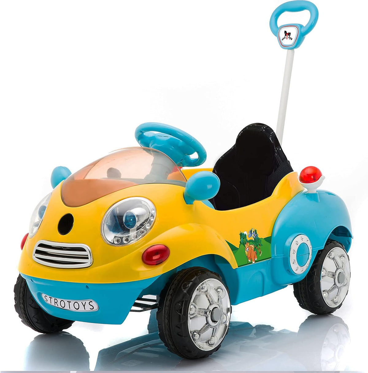 Blue Ride On Push Car for Toddlers with Remote Control J207469