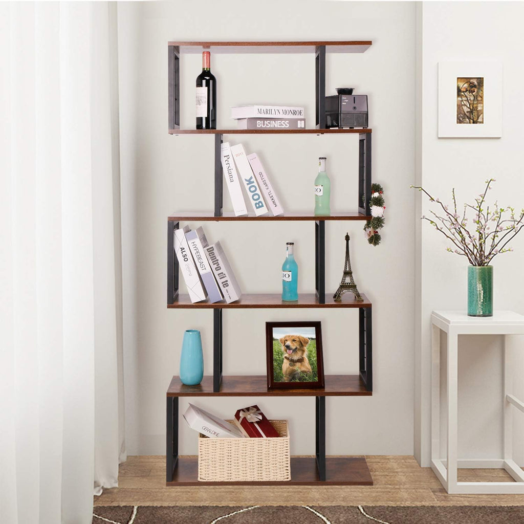 5-Tier S-Shaped Bookshelf L121893