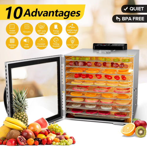 12 Trays Stainless Steel Food Dehydrator G451839