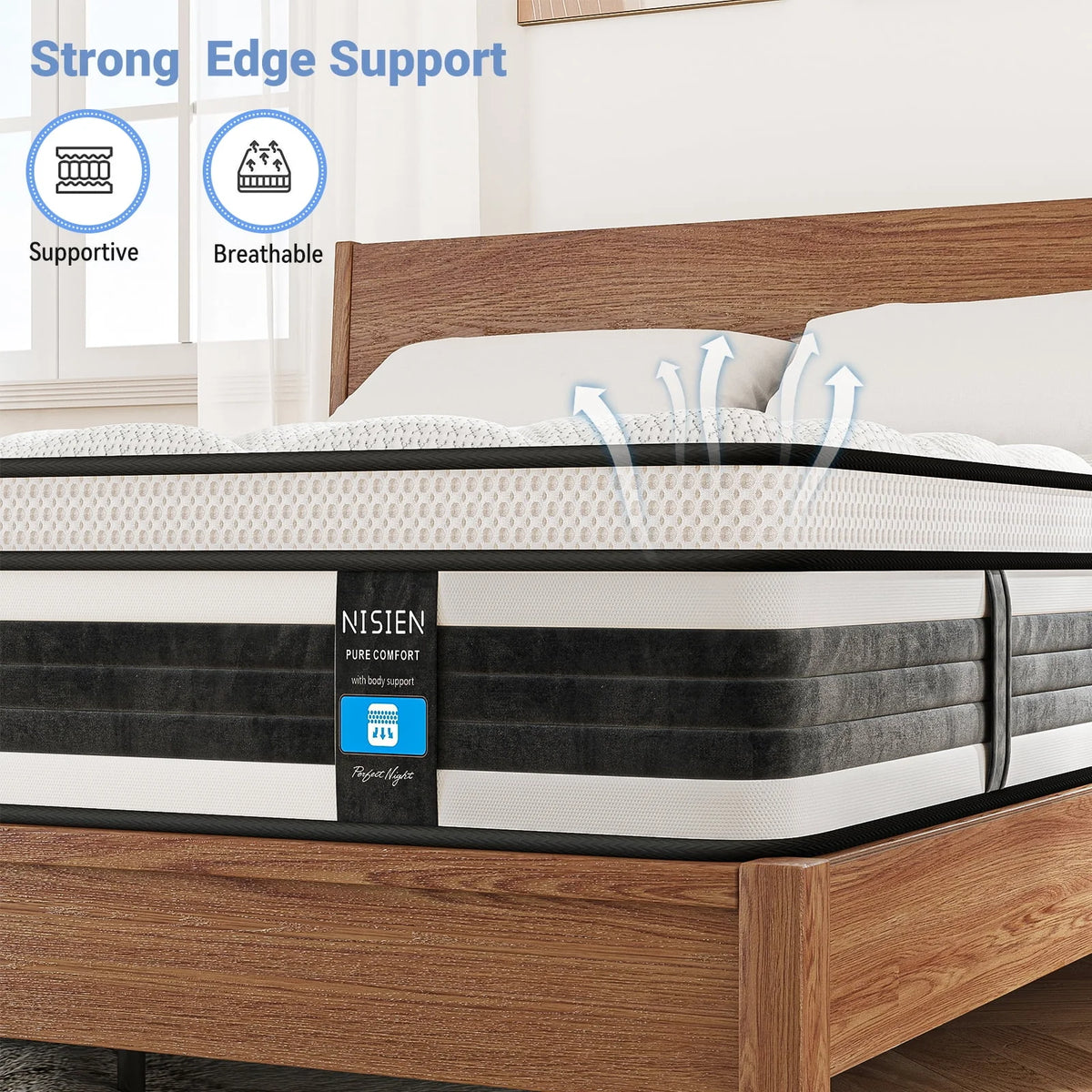 Queen Size 10 Inch Gel Memory Foam Hybrid Mattress B913