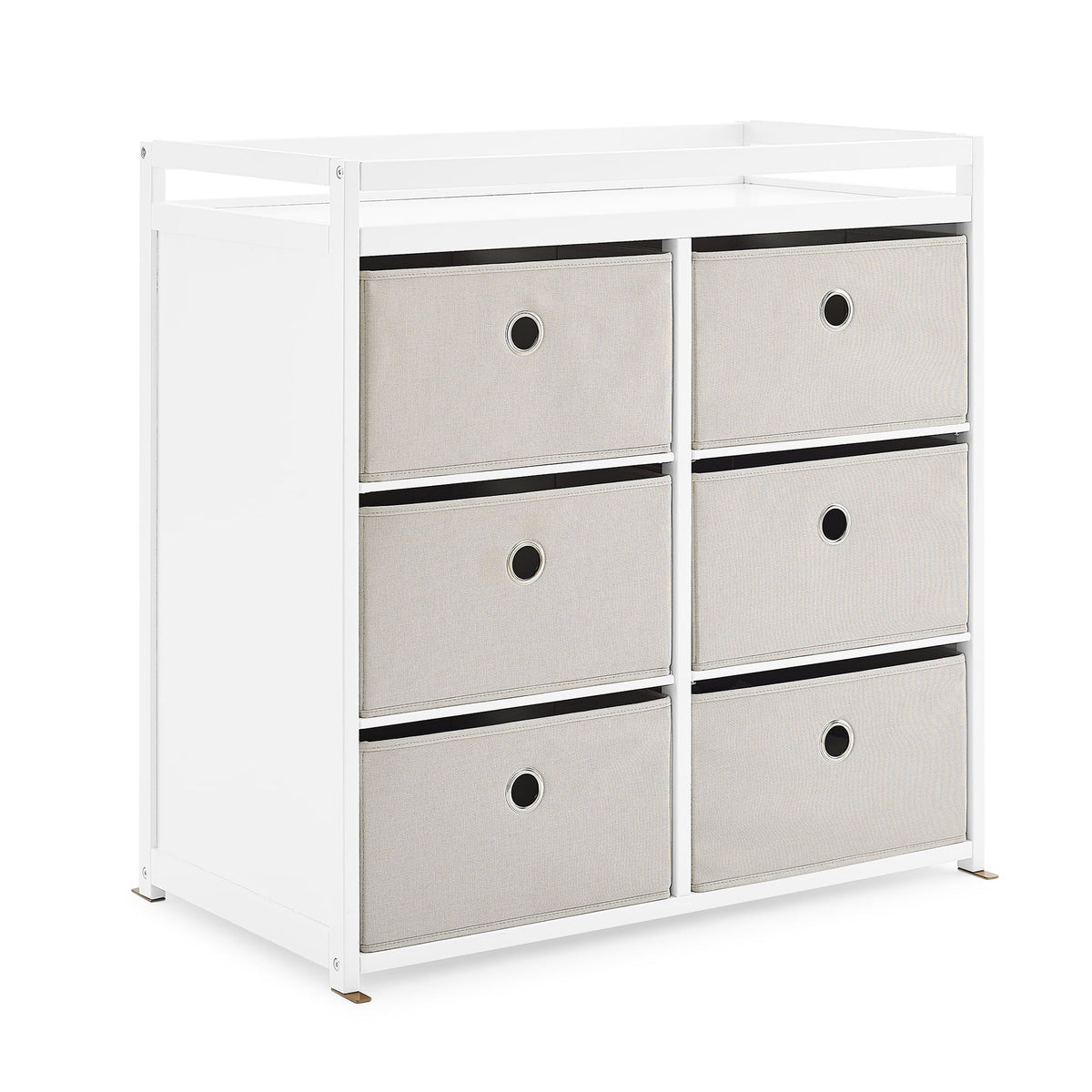Changing Table with Fabric Bins H914