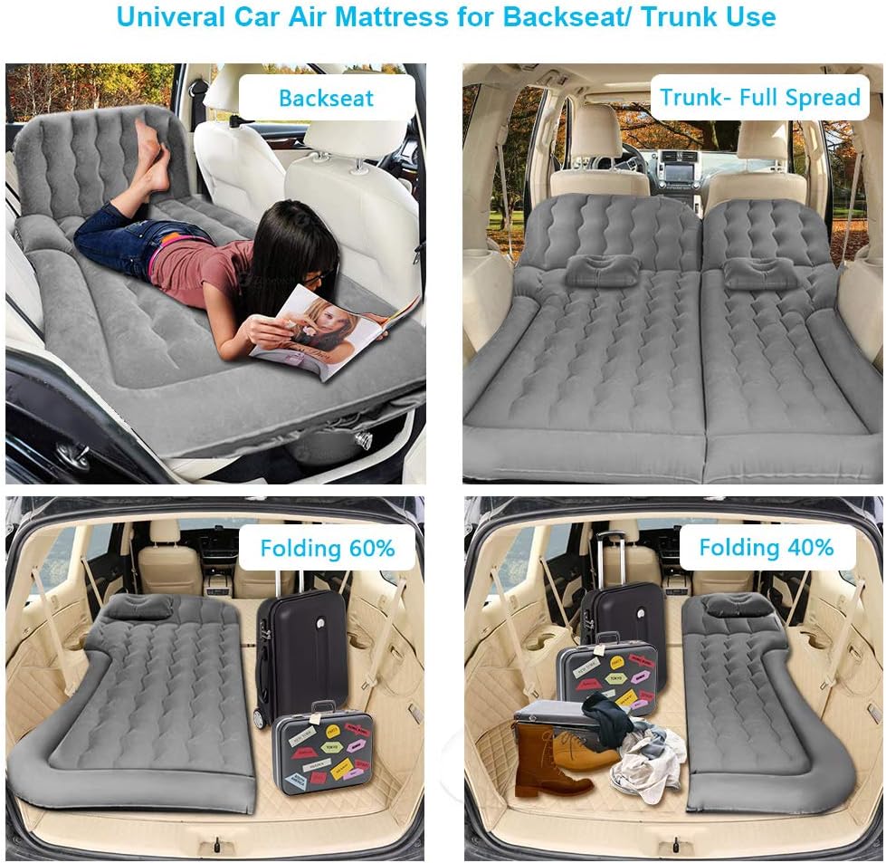 Car Air Mattress Auto Inflatable Car Bed Camping Sleeping Bed Q9080