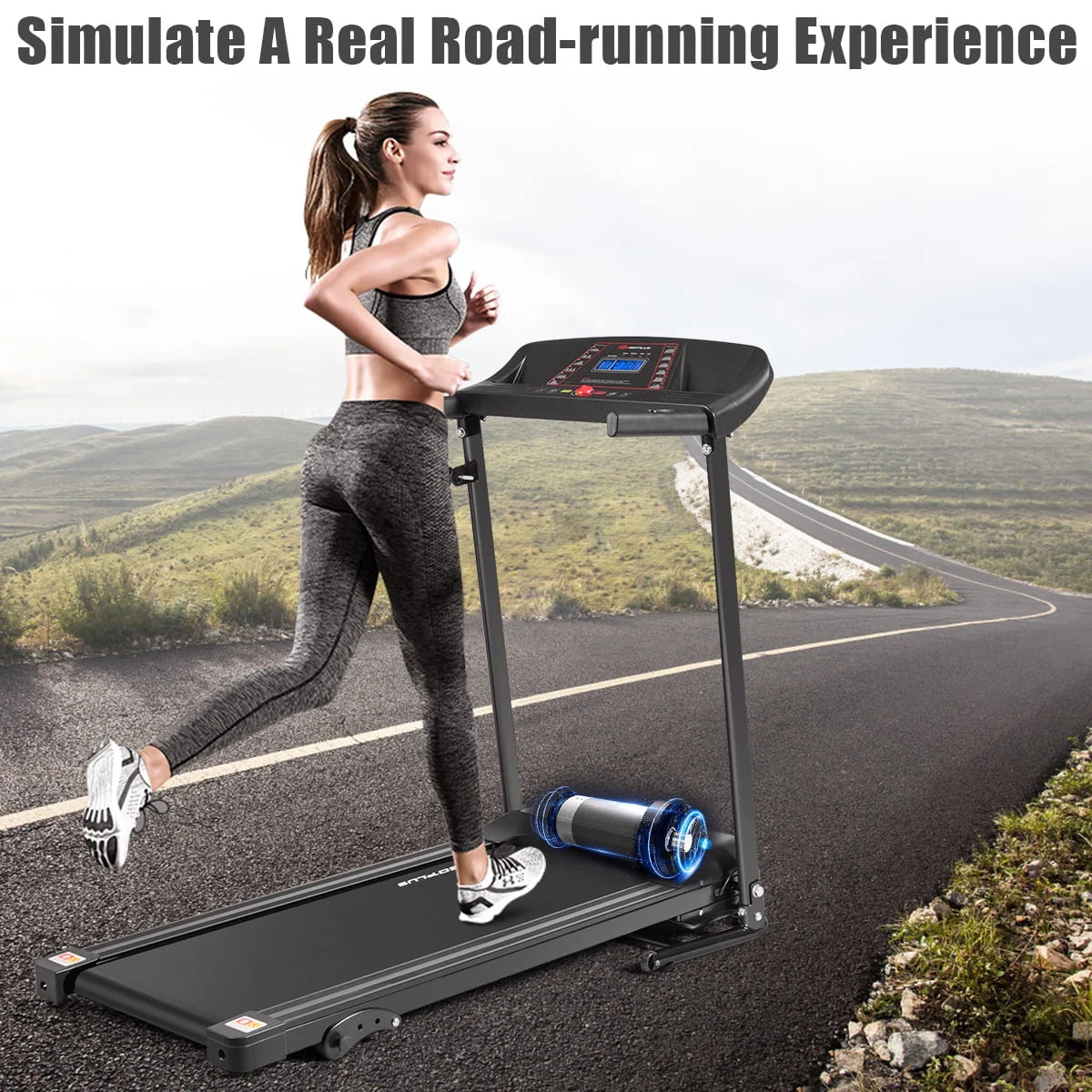 1.0HP Folding Electric Treadmill C949373