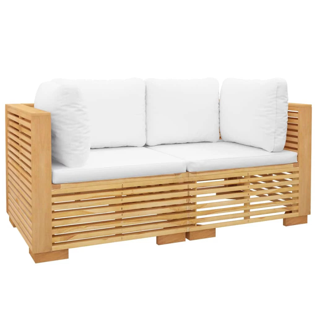 Teak Corner Sofas with Cushions 2 pcs Z507