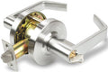 Passage Door Lever Set with Round Rose Satin Chrome X6662