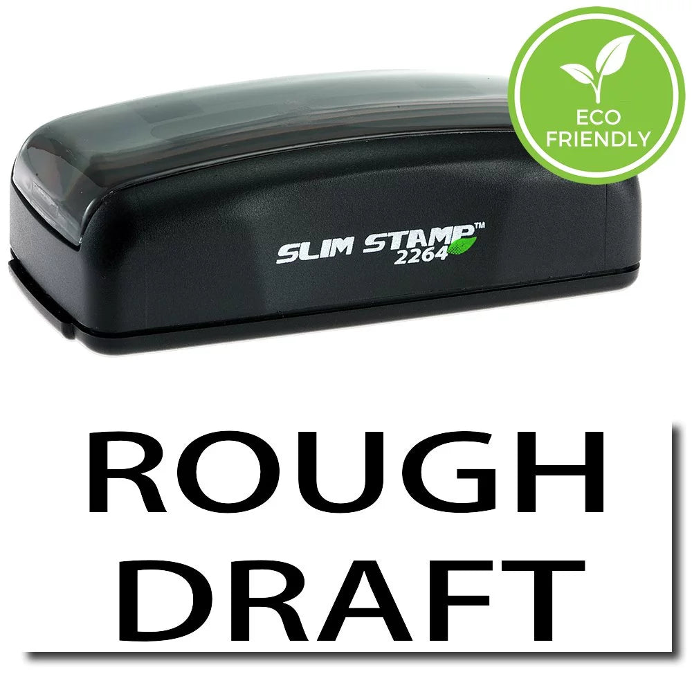 Pre-Inked Rough Draft Stamp with Green Ink E938