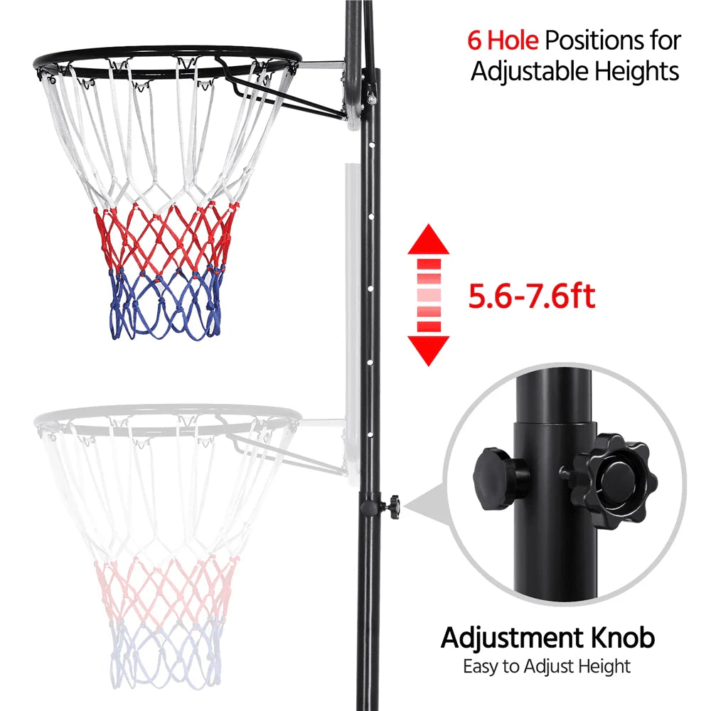 Adjustable Portable Basketball Hoop 7 to 9 Ft A336417