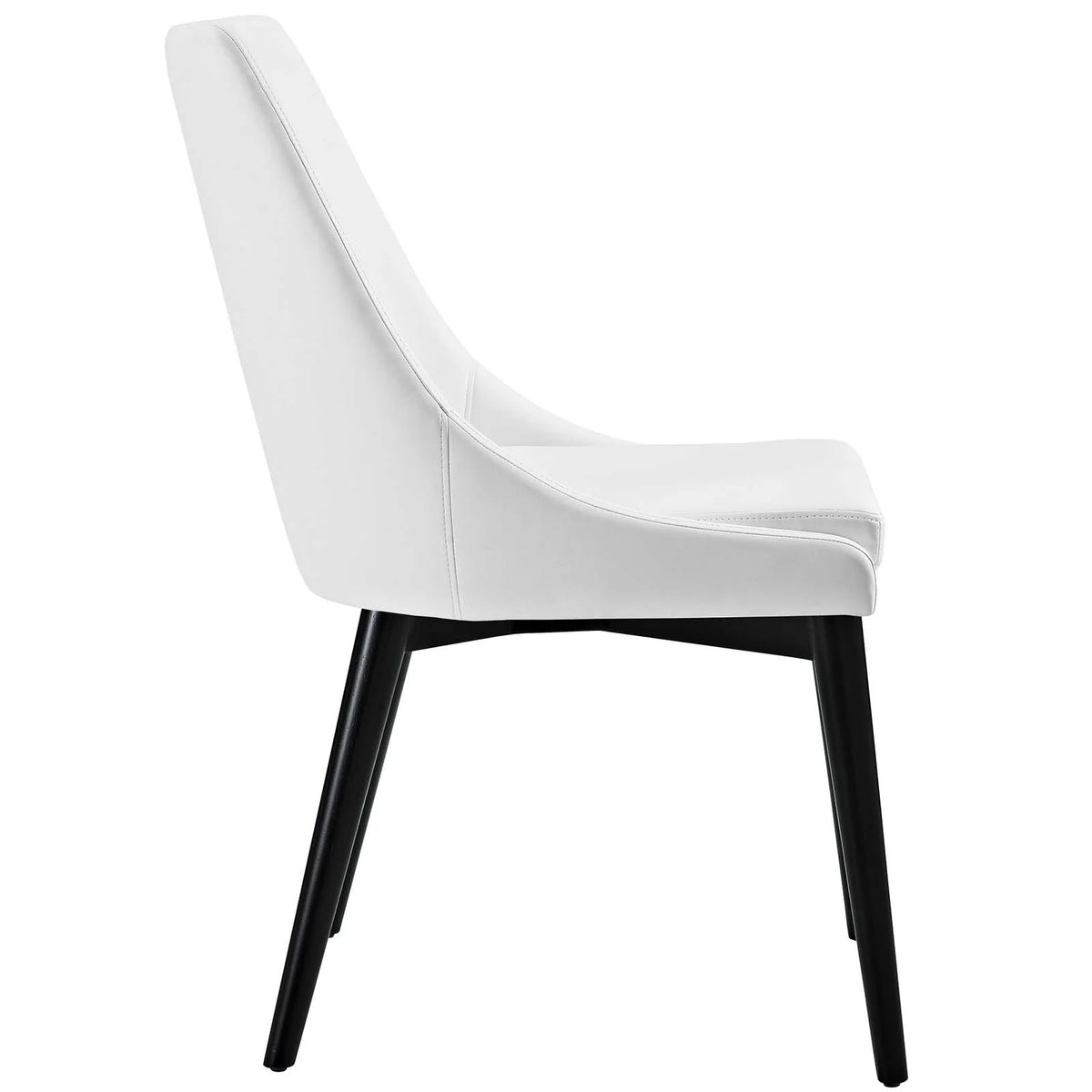 White Faux Leather Dining Side Chair I3208