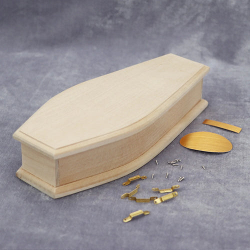 1/12 Scale Miniature Wooden Coffin DIY Decoration Q133164