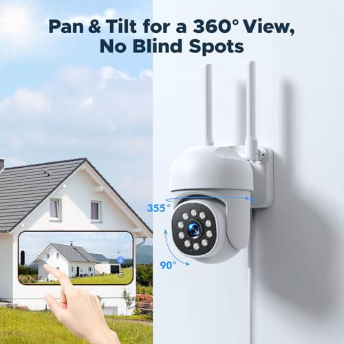 4Pcs Wireless PTZ Security Camera System with 4K NVR T60239