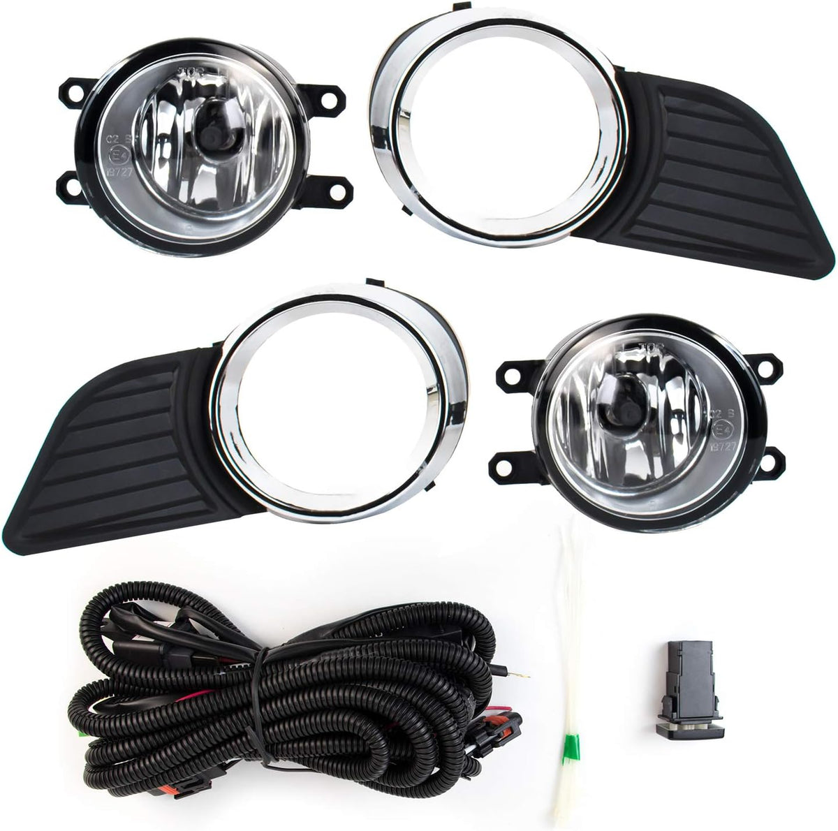 Black Bezel Fog Light Kits Pack of 2 E1740