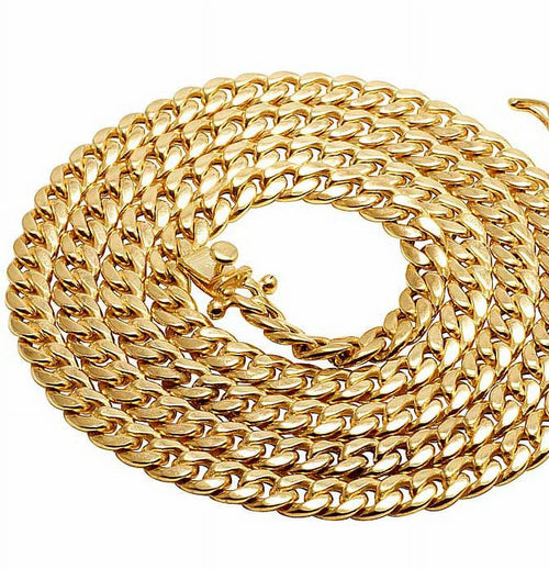 10K Yellow Gold Miami Cuban Link Chain E8397