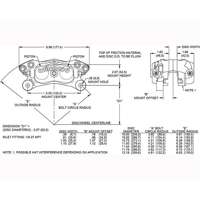 Forged Internal Brake Caliper J661220