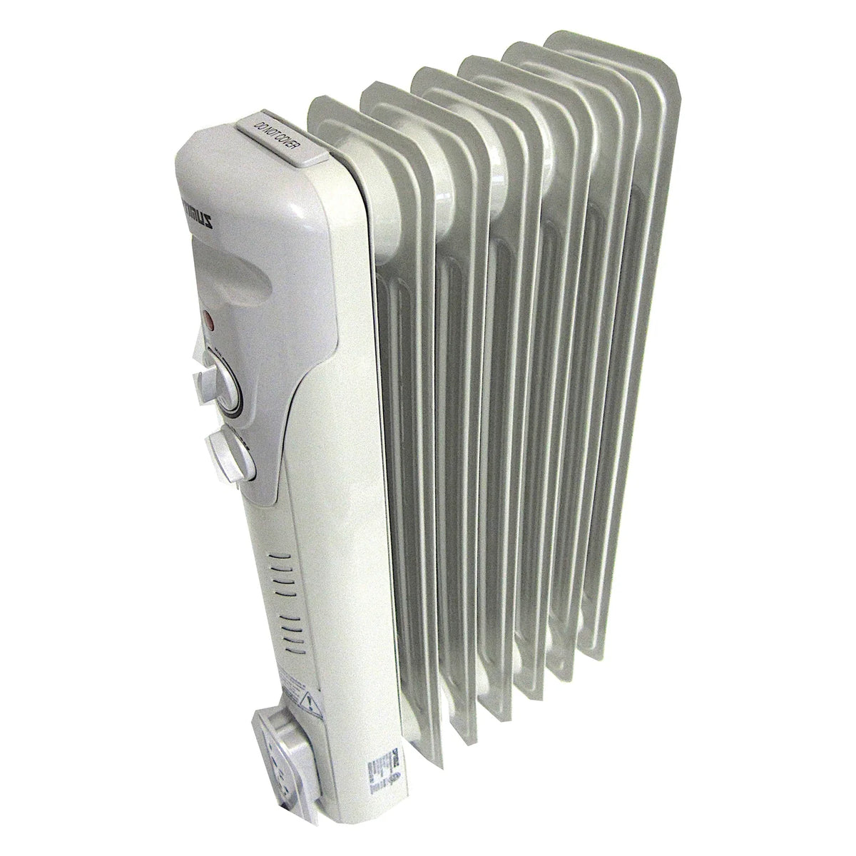 3-Setting 7-Fin Portable Oil-Filled Radiator Heater with Thermostat and Wheels H702520