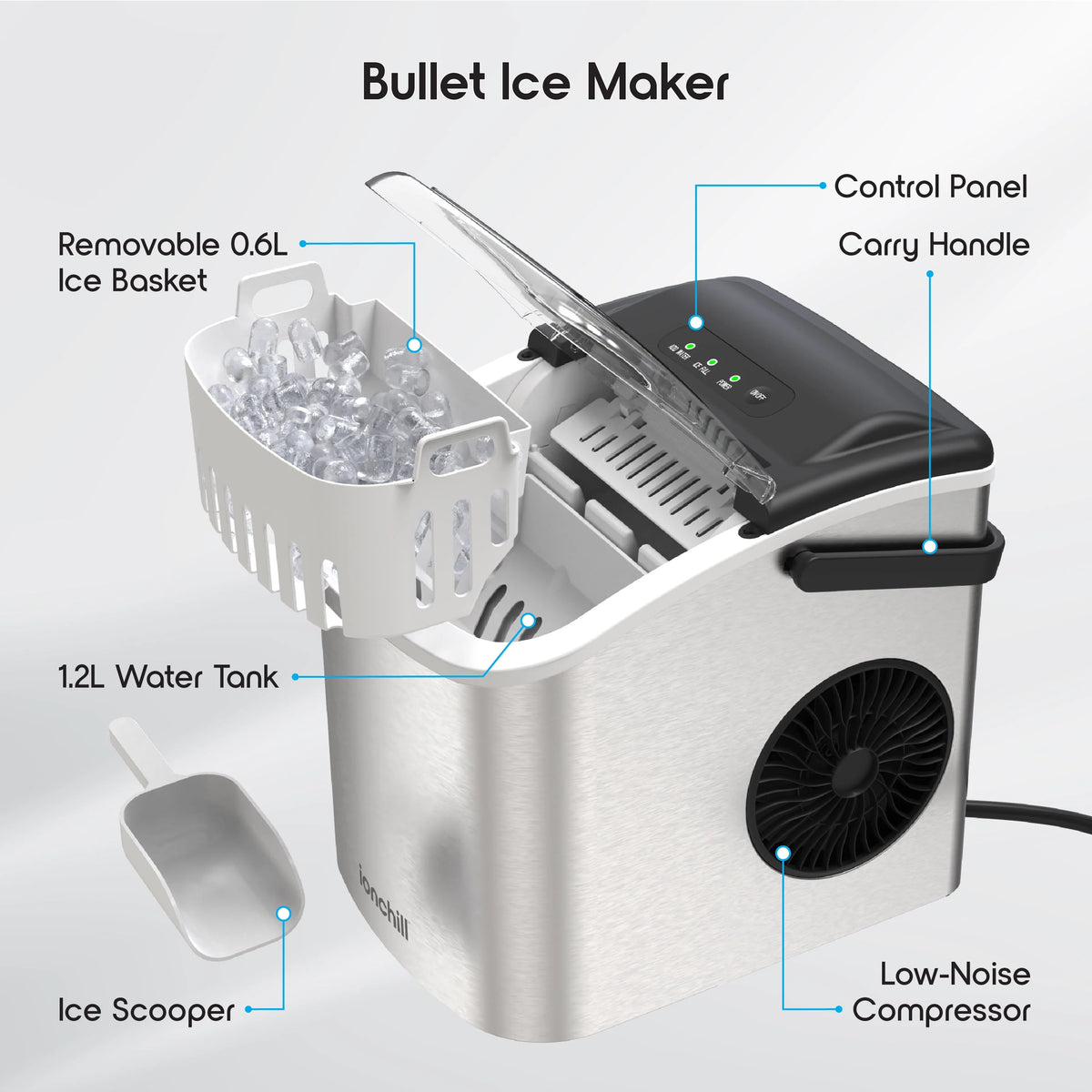 Portable Countertop Ice Maker O786