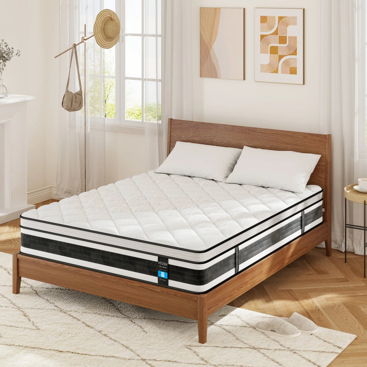 Queen Size 10 Inch Gel Memory Foam Hybrid Mattress B913