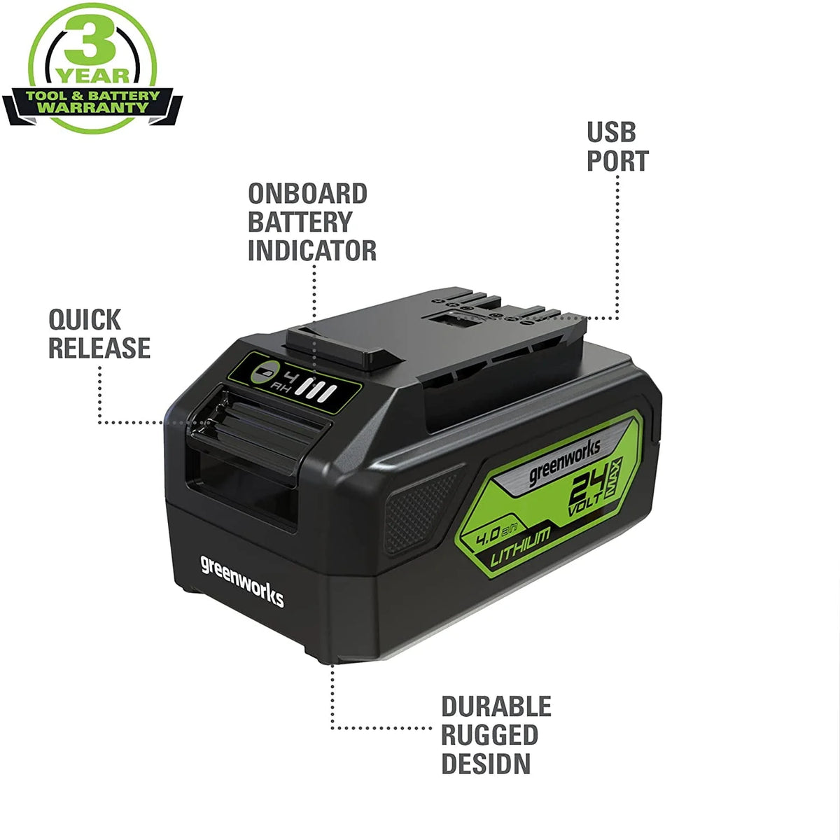 24V 4Ah USB Battery A9472