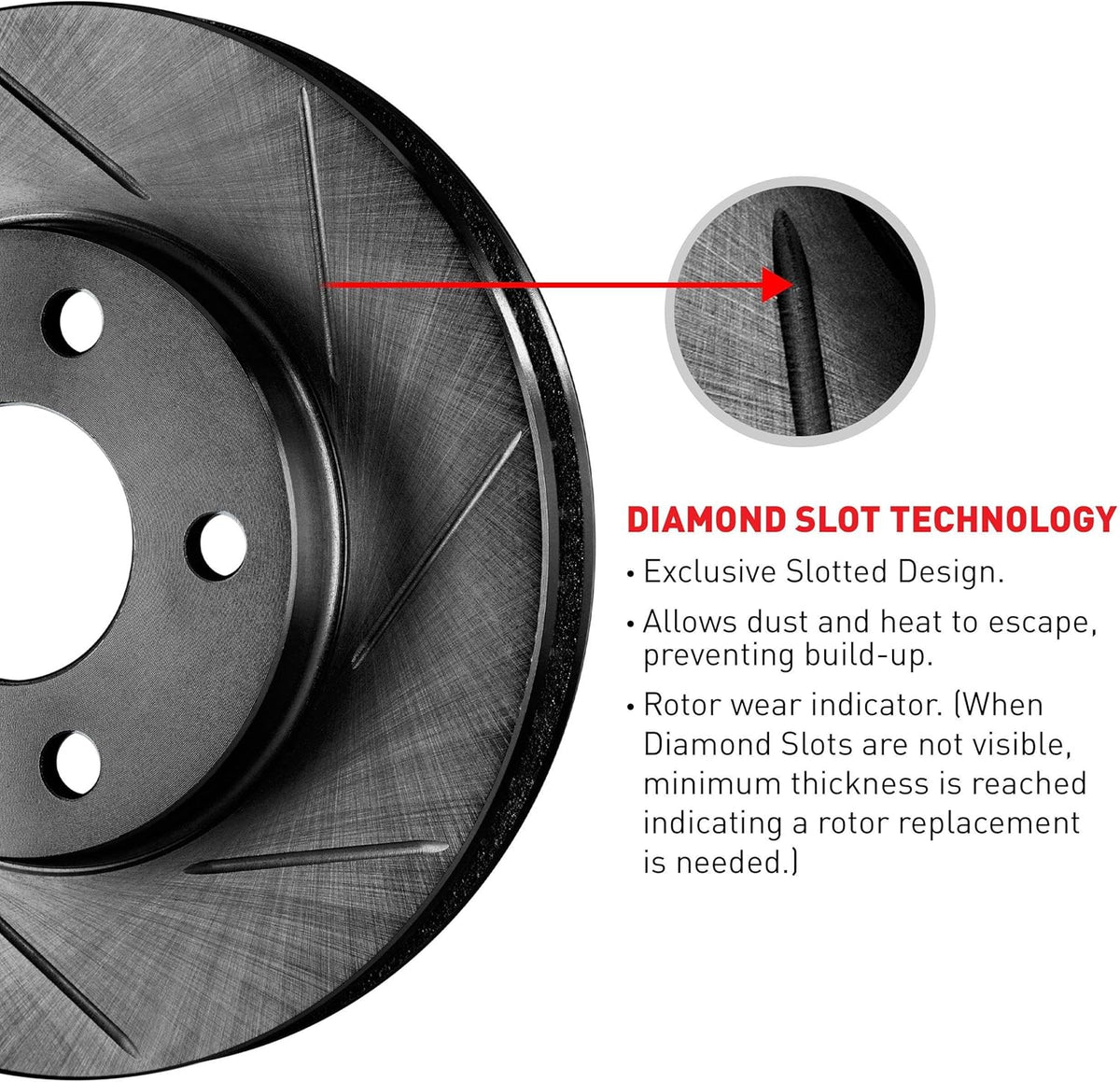 Black Slotted Brake Rotors Kit & Semi-Met Brake Pads L94045